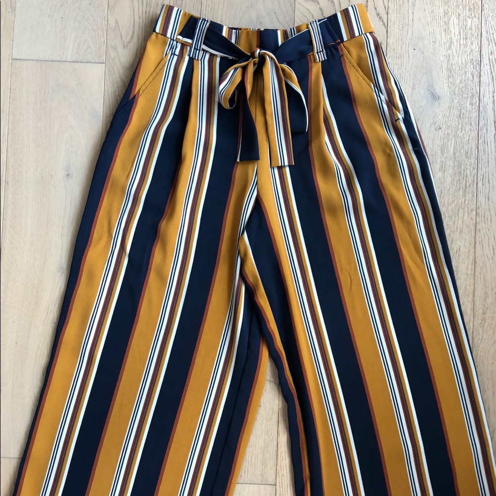 Striped Cropped Pants